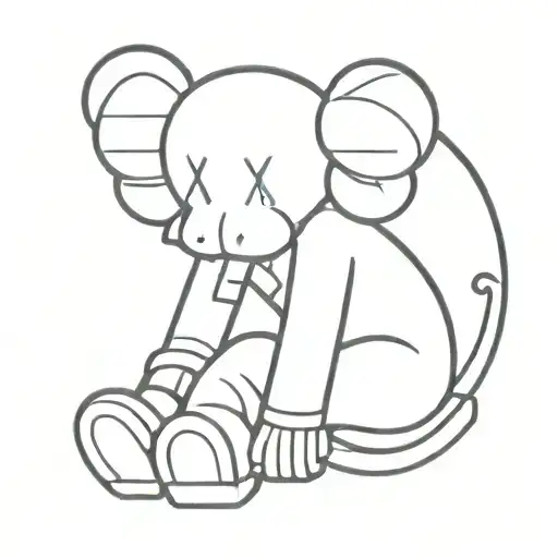 kaws drill tattoo design idea