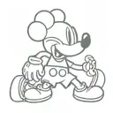 kaws mickey mouse  tattoo design idea