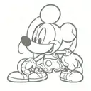 kaws mickey mouse  tattoo design idea