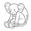 kaws drill tattoo design idea