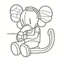 kaws drill tattoo design idea
