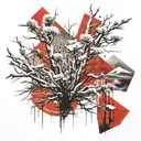 sagebrush thunderstorms desert scape that transforms tattoo design idea