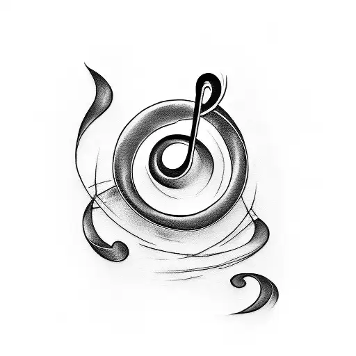 Design a simple tattoo of a bass clef tattoo design idea