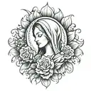 Virgin Mary  tattoo design idea