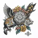 slow party tattoo design idea