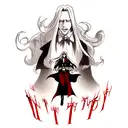 Alucard from hell sing sleeve tattoo design idea