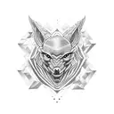 omega in rock tattoo design idea