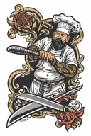 chef kitchen knife tattoo tattoo design idea