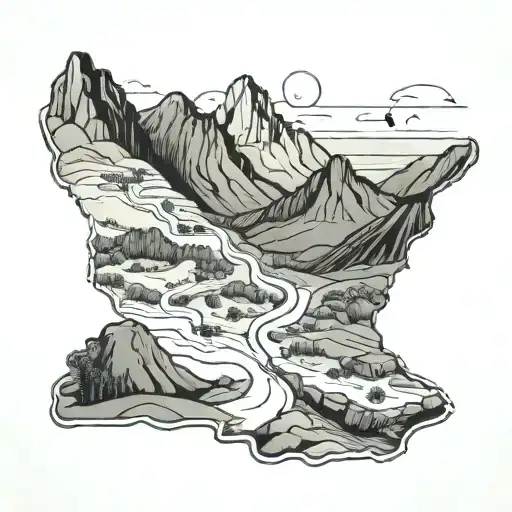 Road Trip San Francisco, Yosemite Park, Death Valley, Las Vegas, Grand Canyon, Joshua Tree, Los Angeles, San Diego tattoo design idea