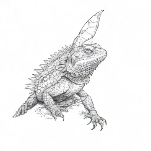 bearded dragon tattoo design idea
