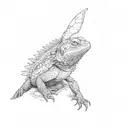 bearded dragon tattoo design idea