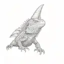 bearded dragon tattoo design idea