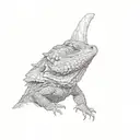 bearded dragon tattoo design idea