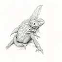 bearded dragon tattoo design idea