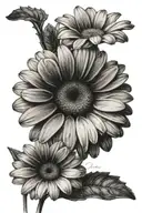 Daisy flower tattoo design idea