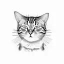 sleepy tabby cat tattoo design idea