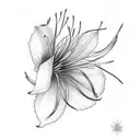 red spider lily flower tattoo design idea