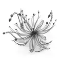 red spider lily flower tattoo design idea