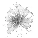 red spider lily flower tattoo design idea