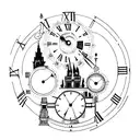 Clock AND VIENNA tattoo design idea