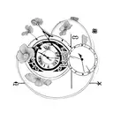 Clock AND VIENNA tattoo design idea