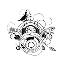 Clock AND VIENNA tattoo design idea