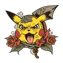 Gangster Pikachu tattoo design idea