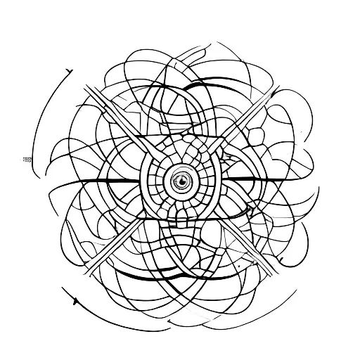 2 circle globe tattoo design idea