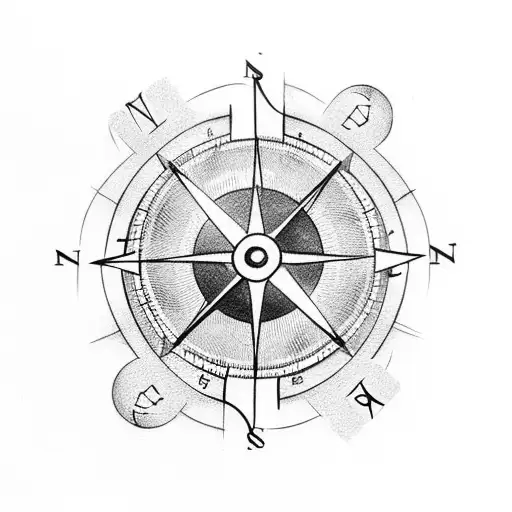 nordic compass runes with the name of tona and hope tattoo design idea