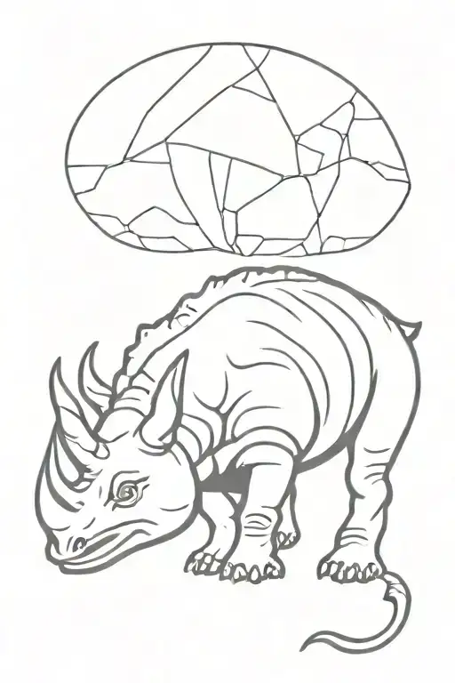 triceratops tattoo design idea
