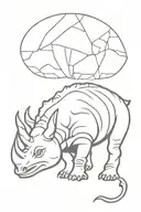 triceratops tattoo design idea