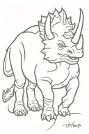 triceratops tattoo design idea