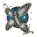 scorpio constellation butterfly semi colon tattoo design idea