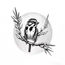 Sparrow tattoo design idea