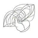 fan hand drawing tattoo design idea