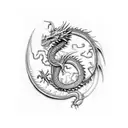 Dragon steampunk  tattoo design idea