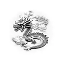 Dragon steampunk  tattoo design idea