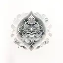 black cold heart baphamot  tattoo design idea