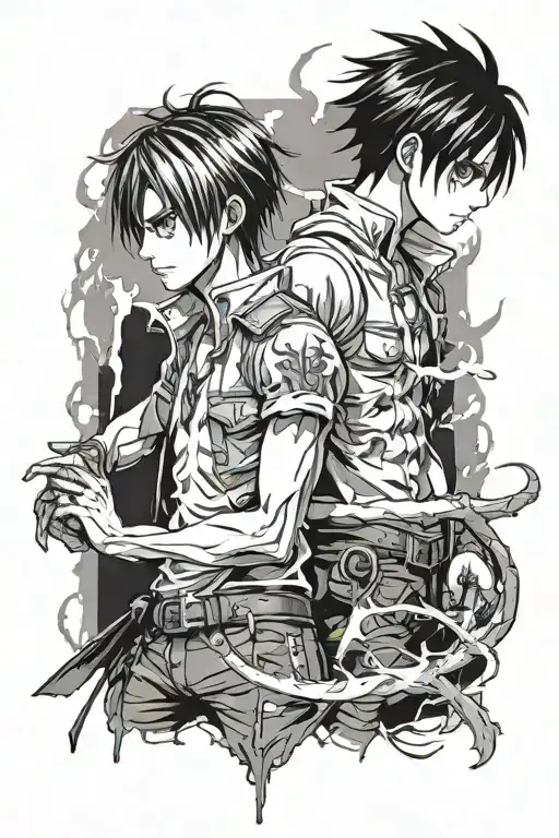 eren Yeager and meliodas tattoo design idea