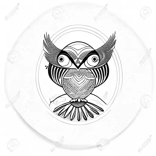 A black-grey tattoo featuring a penguin and an owl together as a memorial tattoo design idea