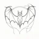 BAT SPREADING WINGS tattoo design idea