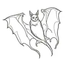 BAT SPREADING WINGS tattoo design idea