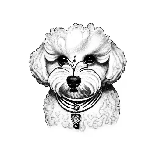 bichon maltes tattoo design idea