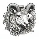sacrifical lamb surrounded tattoo design idea