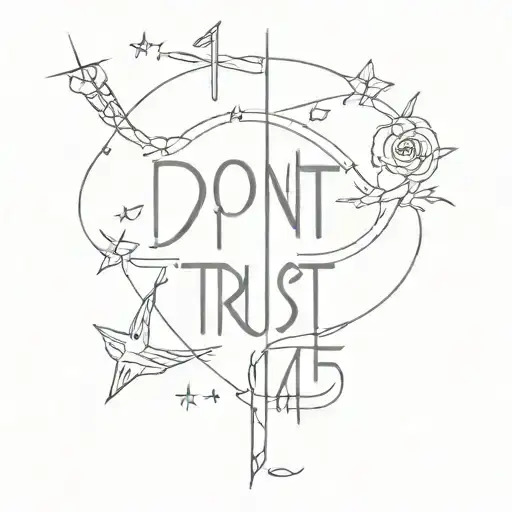 dont trust me tattoo design idea