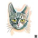 cowboy cat  tattoo design idea