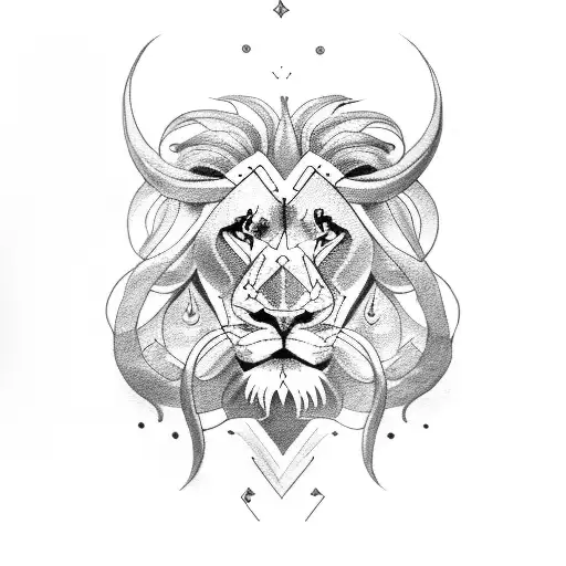 taurus, pisces & lion tattoo design idea