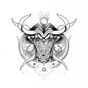 taurus, pisces & leo tattoo design idea