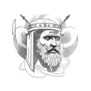 Odysseus statue tattoo design idea