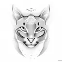 Caracal Middle Eastern  tattoo design idea